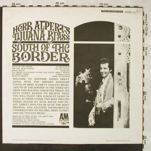 Alpert,Herb & Tijuana Brass: South Of The Border, AM(85 601 IT), D,  - LP - H5240 - 6,00 Euro