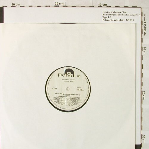 Kallmann-Chor,Günter: Bei Lichterglanz u.Glockenklang, Polydor Musterplatte(249 193), D,No Cover, 1967 - LP - H5248 - 7,50 Euro