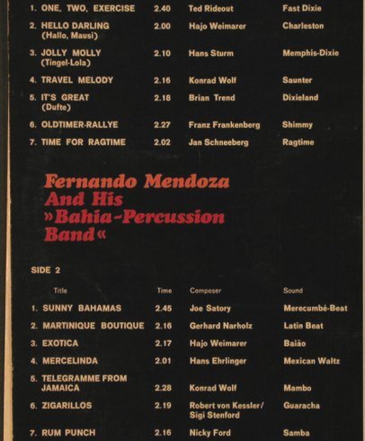 Klinkerstone,Andy - Orch./Fernado: Mendoza & h.Bahia-Percussion Band, Conny Rec(C.R.003), D,  - LP - H5318 - 9,00 Euro