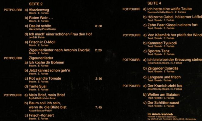 Farkas,Eugen und sein Ensemble: 51 Zigeumelodien, Foc, Ariola(87 552 XBU), D, 1976 - 2LP - H562 - 9,00 Euro
