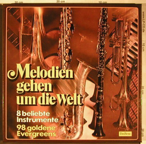 V.A.Melodien gehen um die Welt: 8 beliebte Instrum.,98 Evergr., Das Beste,Booklet.(MGW 614/615), D,Box,  - Tapex8 - H6053 - 5,00 Euro