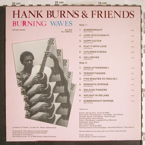Burns,Hank & Friends: Burning Waves, Killroy(KIL 19994 KL), NL, 1981 - LP - H7606 - 5,00 Euro