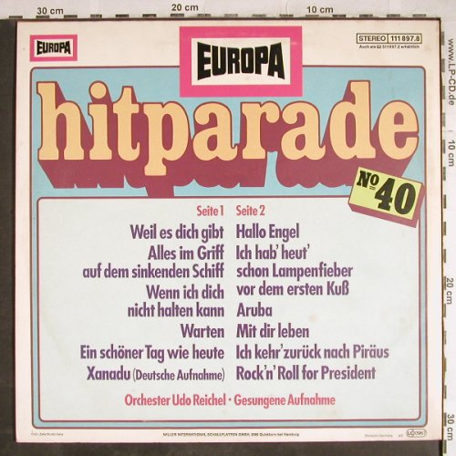 Reichel,Udo - Orchester: Hitparade No.50, gesungene Aufn., Europa(111 897.8), D, 1982 - LP - H8035 - 5,00 Euro