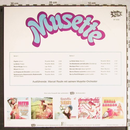 Roulin,Marcel  mit.s. Musette-Orch.: Musette, Hit(ST 5126), D,  - LP - H8393 - 7,50 Euro