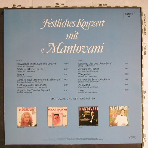 Mantovani: Festliches Konzert mit, Decca(6.21394 AS), D, 1985 - LP - H8758 - 7,50 Euro