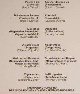UngarischenVolksensemble-Chor&Orch.: Budapest,Volkstanz d.Welt, Ariola(79 889 HU), D,  - LP - H9047 - 6,00 Euro