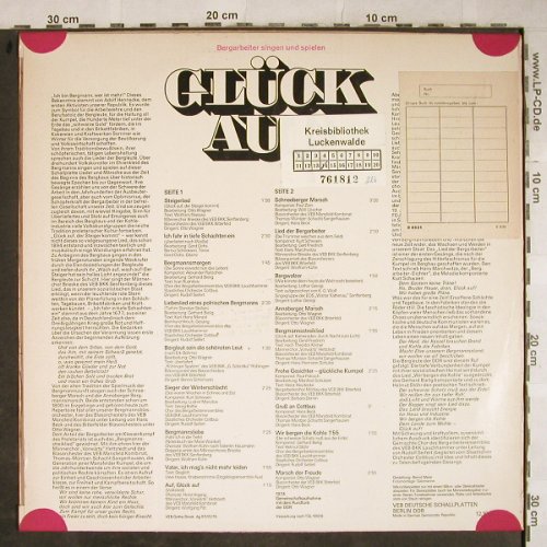 V.A.Glück Auf: 18 Tr., Stoc, Eterna(8 15 077), DDR, 1975 - LP - H9147 - 6,00 Euro