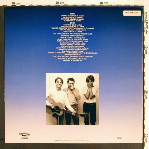 Acoustic Groove Band:&nbsp;Rhythm & Melody, Wunschklang (WK 8320), D, 1983 Typ:&nbsp;LP Best.-Nr.:&nbsp;H9699 Preis:&nbsp; 3,00 Euro