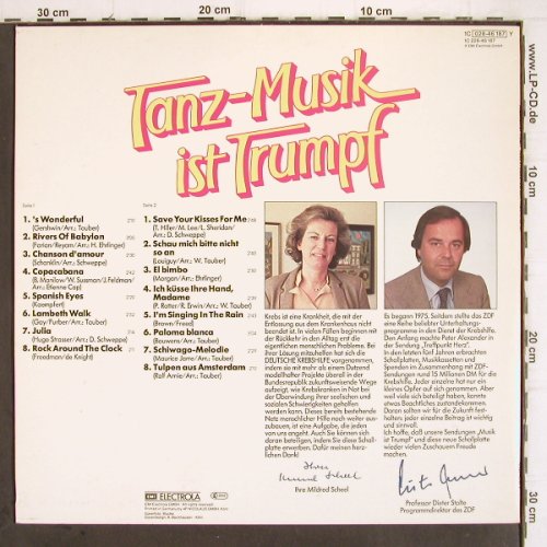 Strasser,Hugo & Tanz-Orch.:&nbsp;Tanz-Musik ist Trumpf, EMI (028-46 187), D, 1980 Typ:&nbsp;LP Best.-Nr.:&nbsp;V147 Preis:&nbsp; 5,00 Euro