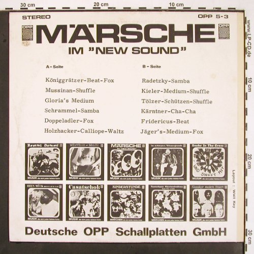 V.A.Märsche im New Sound: Musik die sich jeder leisten kann, OPP (5-3), D Typ: LP Best.-Nr.: V2020 Preis: 5,00 Euro
