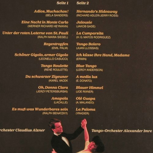 Alzner,Claudius / Alexander Imre: Die 20 schönsten Tangos, Sonocord (27 083-5), D Typ: LP Best.-Nr.: V2366 Preis: 7,50 Euro