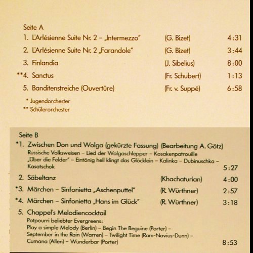 Akkordeon Orchester Aartal 1960 e.V: Ltg.:Helga Bergholz, Eberh.Pallasch, Ton Studio Bauer (65 088 A/B), D, Foc, 1980 Typ: LP Best.-Nr.: V2368 Preis: 7,50 Euro