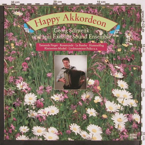 Schwenk,Georg  & s.Exelsior S.Ensb.: Happy Akkordeon, Sonocord (36 432-3), D, 1990 Typ: LP Best.-Nr.: V2374 Preis: 6,00 Euro