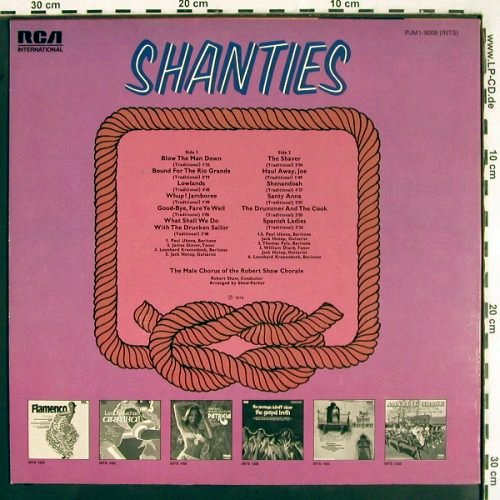 Shaw,Robert Chorale: Shanties, RCA International(PJM1-8008), D, 1974 - LP - V2469 - 7,50 Euro