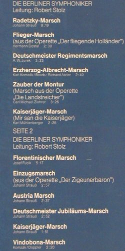 V.A.Die schönsten Märsche d.Heimat: & der Große Zapfenstreich, Foc, Karussell (819 310-1), D,FS-NEW, 1974 Typ: 3LP Best.-Nr.: V2956 Preis: 9,00 Euro