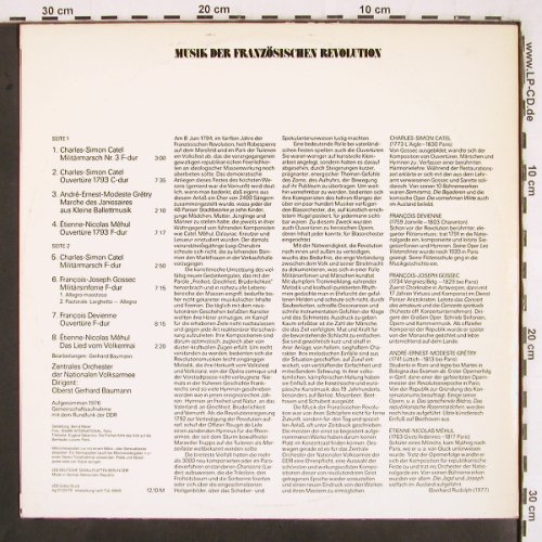 V.A.Musik d.FranzösischenRevolution: Charles-Simon Catel...E.-N.Mehul, Eterna, m-/vg+ (8 26 858), DDR, 1976 Typ: LP Best.-Nr.: V3026 Preis: 7,50 Euro