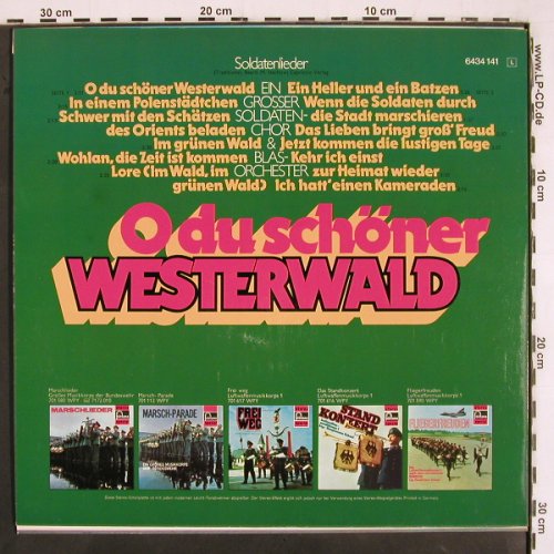 V.A.O du schöner Westerwald: Soldatenlieder,Gr.Chor & Blasorch., Fontana special (6434 141), D, Stachow Typ: LP Best.-Nr.: V3139 Preis: 5,00 Euro