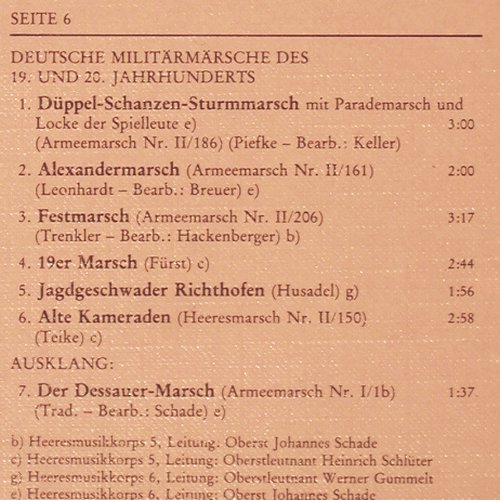 V.A.So leben wir, so leben wir: 500 Jahre Deutsche Militärmusik, Telefunken(6.30111), D, Foc, 1977 - 3LP - V3549 - 12,50 Euro