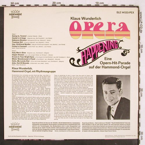 Wunderlich,Klaus: Opera Happening, Telefunken(SLE 14533-PEX), D, 1968 - LP - V3981 - 9,00 Euro