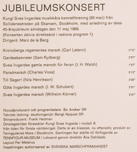 Kungl Svea livgardes musikkar: Vaktparaden Kommer!, Swedish Society (SLT 33193), D, 1970 Typ: LP Best.-Nr.: V4021 Preis: 9,00 Euro