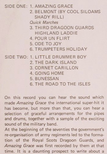 Royal Scots Dragon Guards:&nbsp;Amazing Grace, RCA (CDS 1157), D, 1972 Typ:&nbsp;LP Best.-Nr.:&nbsp;V948 Preis:&nbsp; 6,00 Euro