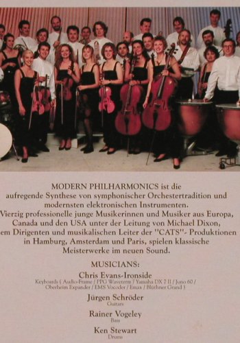 Modern Philharmonies:&nbsp;Klassik in neuem Sound, CBS (CBS 465687 1), NL, 1989 Typ:&nbsp;LP Best.-Nr.:&nbsp;V954 Preis:&nbsp; 6,00 Euro