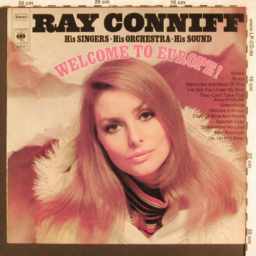 Conniff,Ray: Welcome To Europe, CBS(SPR 27), D, 1968 - LP - X26 - 9,00 Euro