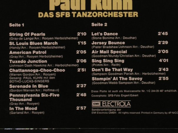 Kuhn,Paul & SFB Tanz-Orchester: Tanzmusik Heute,Foc,m-/vg+, EMI Columbia(SFGLP 78 290), D,Club Ed.,  - LP - X2710 - 6,00 Euro