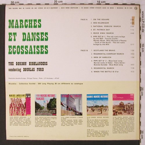 Gordon Highlanders: Marches et Danses Ecossaises, Musidisc(30 CV 1078), F,  - LP - X2796 - 5,00 Euro
