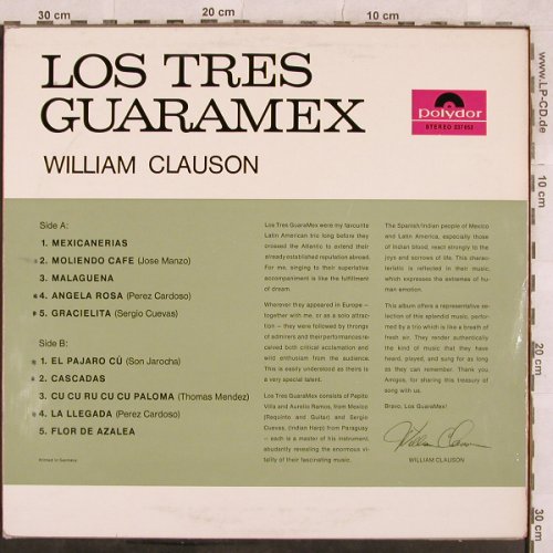 Clauson,William: Los Tres Guaramex, m-/vg+, woc, Polydor(237 652), D, 1963 - LP - X286 - 12,50 Euro