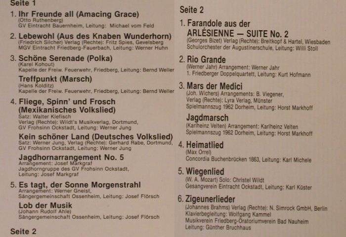 V.A.Friedberg in der Wetterau: Musikalische Grüße aus, Bodo A. Heise(BH 17151), D,  - LP - X2894 - 7,50 Euro