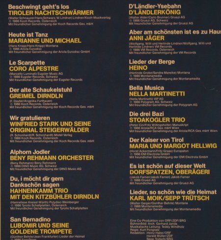 V.A.Grand Prix der Volksmusik: Sieger Wien, 12 Juli 1986, CBS(CBS 24075), NL, 1986 - LP - X2895 - 5,00 Euro