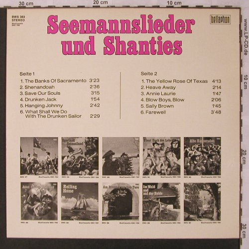 V.A.Seemannslieder und Shanties: 12 Tr., Bellaphon(BWS 383), D, 1973 - LP - X2950 - 9,00 Euro