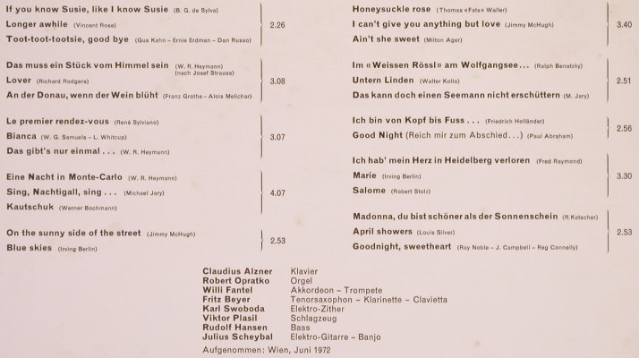 Alzner,Claudius u.s. Solisten: Evergreens-Cocktail, Elite Special(61 322), CH, 1973 - LP - X3477 - 9,00 Euro