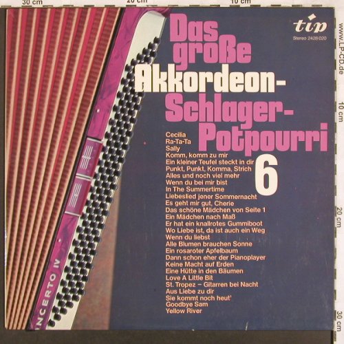Gürsch,Günther & Akkord.Rhythmiker: Das gr.Akkordeon Schlager Potpourri, Tip(2428 020), D, Folge 6, 1970 - LP - X3600 - 9,00 Euro