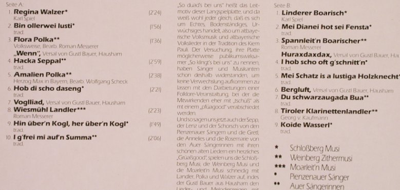 V.A.So duad's bei uns: Boarische Liada,Stückln u.Versal, Meilton/Münchener Merkur(LP 1621), D,  - LP - X3841 - 6,00 Euro