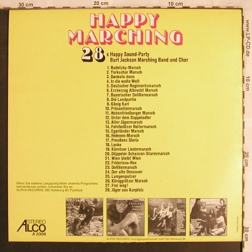 Jackson,Burt - Marching Band & Chor: Happy Marching 28xHappyPartySound, Alco(A 2008), D,  - LP - X4063 - 6,00 Euro