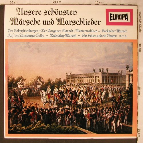 V.A.Unsere schönsten Märsche und: Marschlieder,Gr.Musikkorps/Soldaten, Europa(E 129), D,  - LP - X5183 - 6,00 Euro