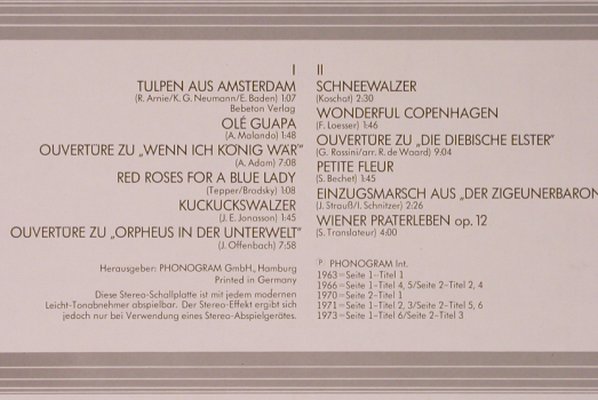 V.A.Drehorgel-Hits - de Arabier: Tulpen aus Amsterdam..Wiener Prater, Fontana Special(6428 105), D,  - LP - X5214 - 7,50 Euro