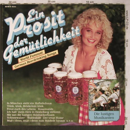 V.A.Ein Prosit der Gemütlichkeit: World Famoust German Beerdrinking.., Sonocord(36 199-8), D, 1987 - 2LP - X5219 - 9,00 Euro