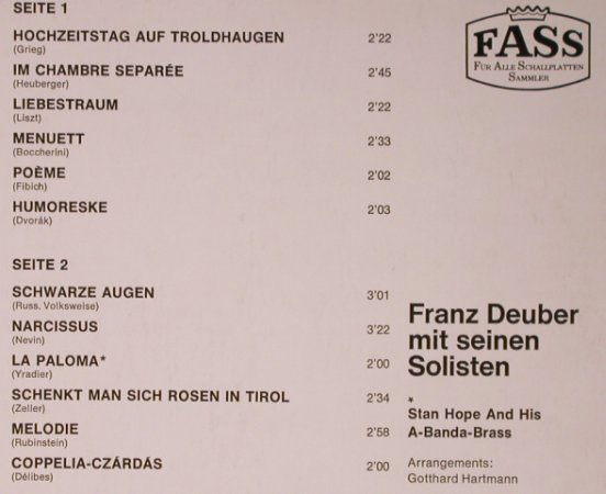 Deuber,Franz  mit seinen Solisten: Alte Bekannte zum Tanz, FASS(1502 WY), D,  - LP - X5224 - 7,50 Euro