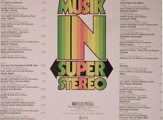 V.A.Tanzmusik in Super Stereo: Garry Blake...Paul Kuhn,Foc,m-/vg+, EMI Electrola(178-31 757/58), D, co,  - 2LP - X5337 - 9,00 Euro