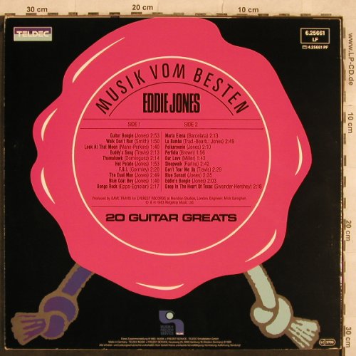 Jones,Eddie: 20 Guitar Greats, Teldec(6.25661 LF), D, 1983 - LP - X539 - 5,00 Euro