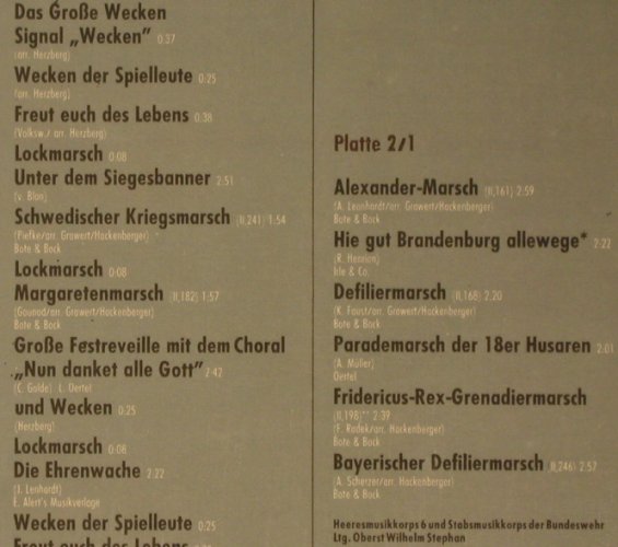 V.A.Großes Wecken Serenade u.: großer Zapfenstreich,Armeemärsche, Philips,Musterplatten(6623 042), D,  - 2LP - X5538 - 9,00 Euro