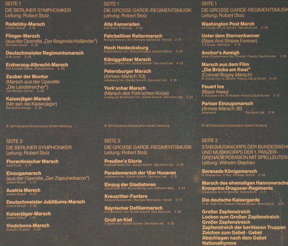 V.A.Die schönsten Märsche d.Heimat: & der Große Zapfenstreich, Foc, Karussell(819 310-1), D,FS-NEW, 1974 - 3LP - X5878 - 20,00 Euro