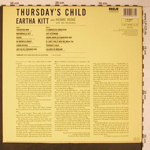 Kitt,Eartha w.Henri René Orchestra: Thurstday's Child (1956), RCA,vg+/m-(NL89437), D, Ri,Mono, 1984 - LP - X6466 - 9,00 Euro