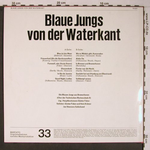Blauen Jungs aus Bremerhafen: Blaue Jungs von der Waterkant, Mercato(79 201), D,vg+/m-,  - LP - X6693 - 12,50 Euro