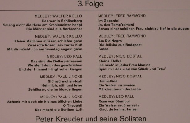 Kreuder,Peter: Operettencocktail 3.Folge, Ariola(72 639 IT), D,  - LP - X6962 - 7,50 Euro