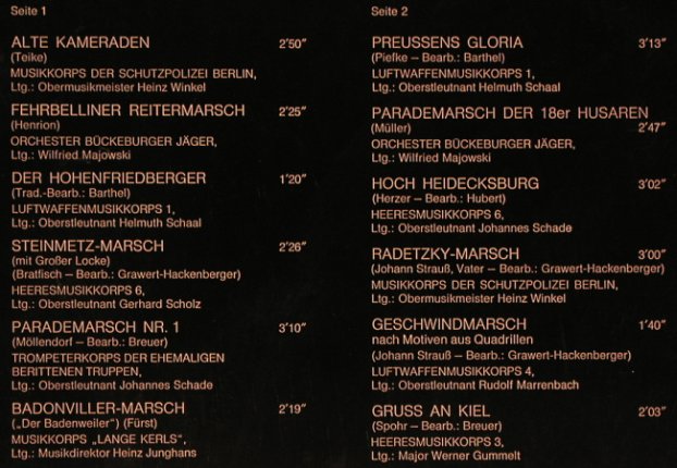 V.A.Preussen Gloria: Bekannte deut. Musikkorps spielen.., Telefunken(6.21363 AF), D, 1973 - LP - X7312 - 7,50 Euro