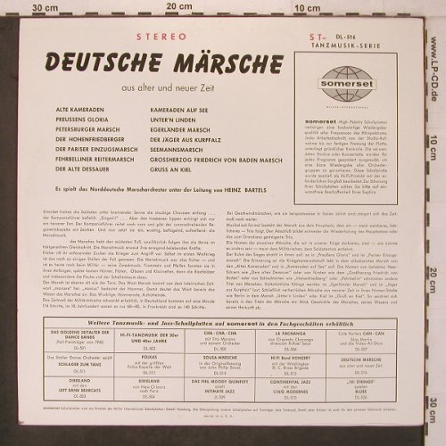 Norddeutsches Marschorchester: Deutsche Märsche,Ltg.:Heinz Bartels, Somerset(ST-DL-516), D,  - LP - X7403 - 7,50 Euro